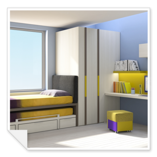 Dormitorio juvenil cama compacto Magia